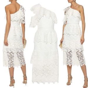 Joie Belisa crochet one shoulder lace dress